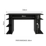 Escrivaninha Mesa para Computador Office 9409 Madesa – Preto - Imagem 3