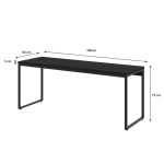 Escrivaninha Studio Preta 180 cm - Imagem 3