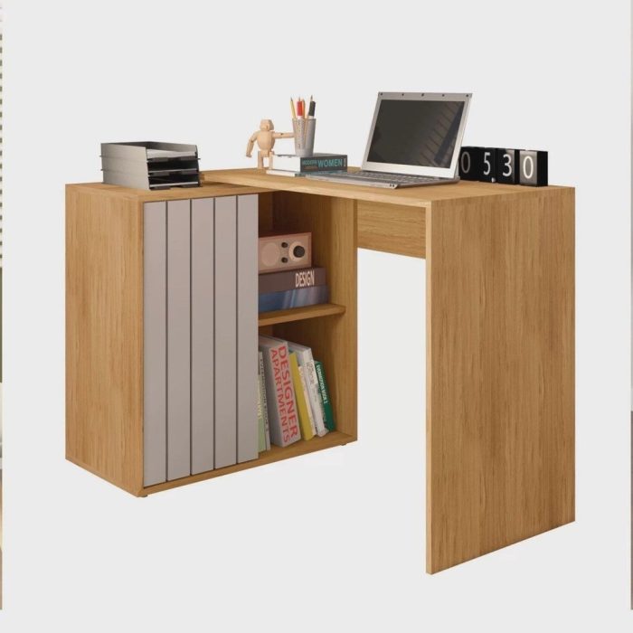 Escrivaninha para Escritório com 1 Porta Ripada Start - Imagem 2