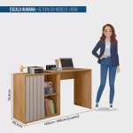 Escrivaninha para Escritório com 1 Porta Ripada Start - Imagem 3