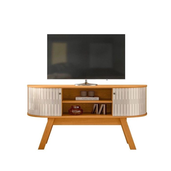 Estante Atlanta para TV até 55 polegadas – CinamomoOff White – Madetec - Imagem 2