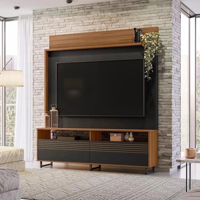 Estante Home Para Tv Até 65 Polegadas 2 Portas Espanha Notável Freijópreto - Imagem 1
