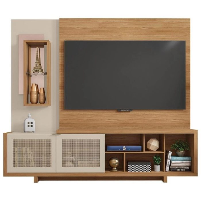Estante Home Para Tv Até 65 Polegadas 2 Portas Linus Caemmun - Imagem 1