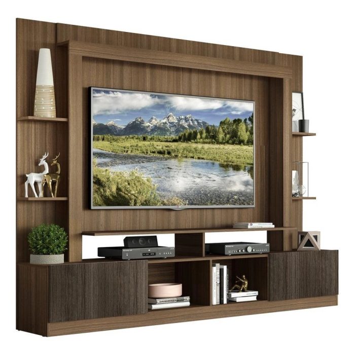 Estante Home Theater Moscou Multimóveis para TV 65 com porta de correr para Sala de Estar - Imagem 2