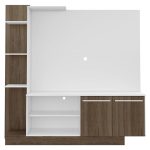Estante Home Theater com Suporte ptv até 55” Denver Multimóveis BrancoMadeirado - Imagem 3