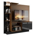 Estante Home Theater com Suporte ptv até 55” Denver Multimóveis DunaPreto