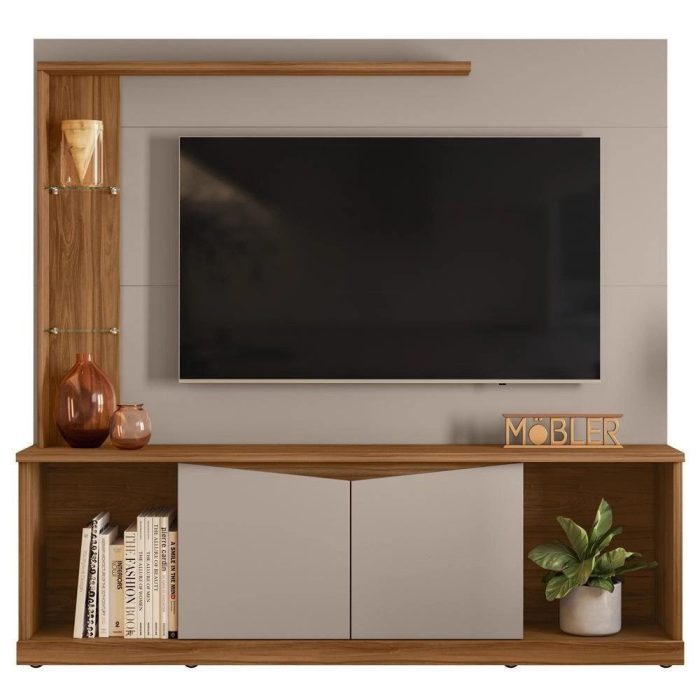 Estante Home Tv 70 Pol 180 Cm 2001141 Cinamomo Mell Grigio Mbl Cinamomo Mell Grigio - Imagem 1