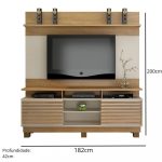 Estante Home para TV Até 60 Polegadas 2 Portas Texas Valdemoveis - Imagem 3