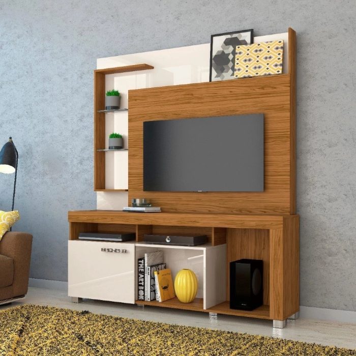 Estante Home para TV até 50 Polegadas 1 Porta Ícaro Madetec - Imagem 1