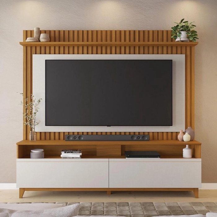 Estante Home para TV até 65 Polegadas Ripado 2 Portas NT1340 Notável Móveis - Imagem 1