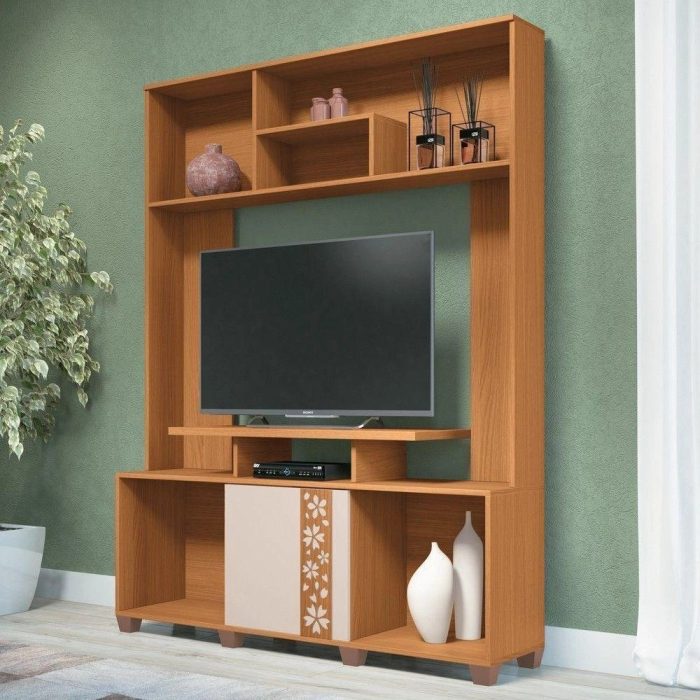 Estante Para Tv 47 Pol. 136cm Milys H01 Off White-cinamomo - Imagem 2