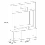 Estante Para Tv 47 Pol. 136cm Milys H01 Off White-cinamomo - Imagem 3