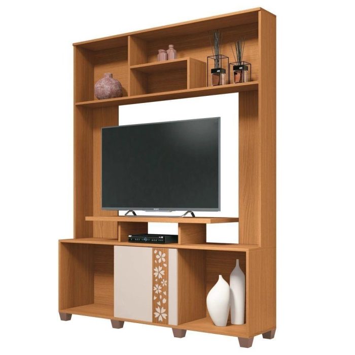 Estante Para Tv 47 Pol. 136cm Milys H01 Off White-cinamomo - Imagem 1