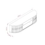 Estante Suspenso Ripado Algarve para TV até 75 polegadas – CinamomoOff White – Madetec - Imagem 3