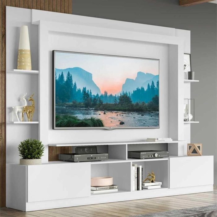 Estante com Suporte para TV até 65 Multimóveis Moscou FG2747 Branca - Imagem 2