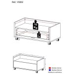 Gabinete Armário Banheiro 80Cm Com Rodízios Multimóveis V5002 Branco Branco - Imagem 4