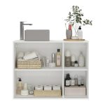 Gabinete Banheiro 3 Portas Suspenso 90cm Multimóveis MP5029 Branco - Imagem 3