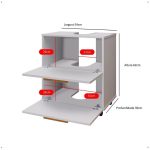 Gabinete De Banheiro Prime Armário Para Pia De Coluna Branco - Imagem 4