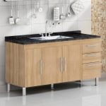 Gabinete De Vidro Para Banheiro 40cm Ac Slim Com Espelho Cor branco