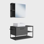 Gabinete Suspenso para Banheiro 80cm com Espelheira e Cuba - Imagem 3