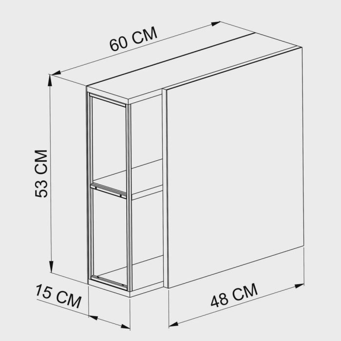 Gabinete Suspenso para Banheiro 80cm com Espelheira e Cuba - Imagem 4