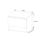 Gabinete de Banheiro Suspenso BN3606 1 Porta cor AmêndoaBranco – Tecno Mobili - Imagem 2