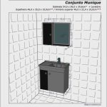 Gabinete para Banheiro com Cuba e Espelheira Munique Móveis Bechara - Imagem 4