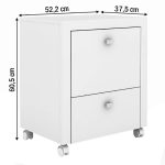 Gaveteiro 2 gavetas ME4112 branco – tecno mobili - Imagem 3