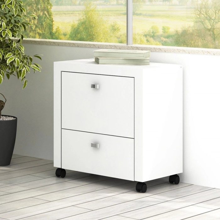 Gaveteiro 2 gavetas ME4112 branco – tecno mobili - Imagem 1