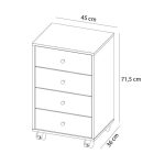 Gaveteiro Office Presence Com Rodizios 29110 Branco Demobile - Imagem 3