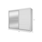 Guarda Roupa Casal 2 Portas 4 Gavetas com Espelho Verona Plus em mdf Made Marcs - Imagem 3