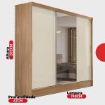 Guarda Roupa Casal 3 Portas 4 Gavetas Plata - Imagem 2
