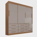 Guarda Roupa Casal 3 Portas 9 Gavetas Luana - Imagem 2