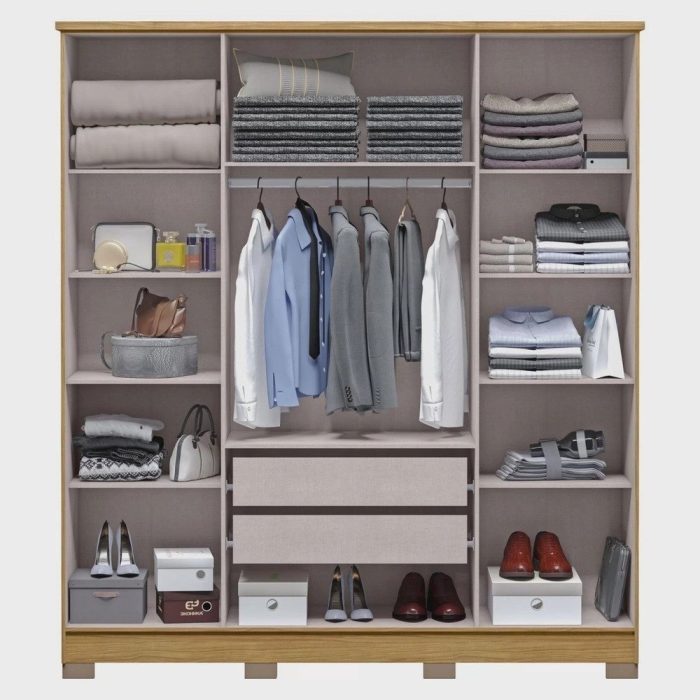 Guarda Roupa Casal 4 Portas 2 Gavetas Mônaco Espresso Móveis - Imagem 2