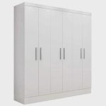 Guarda Roupa Casal 6 Portas 2 Gavetas Paris Siena Móveis Branco - Imagem 4