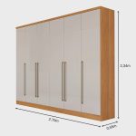 Guarda Roupa Casal 6 Portas 8 Gavetas Portugal Espresso Móveis - Imagem 4