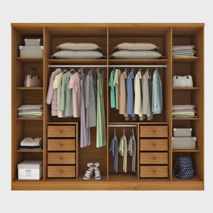Guarda Roupa Casal 6 Portas 8 Gavetas com Pés Portugal 270cm Espresso Móveis - Imagem 2