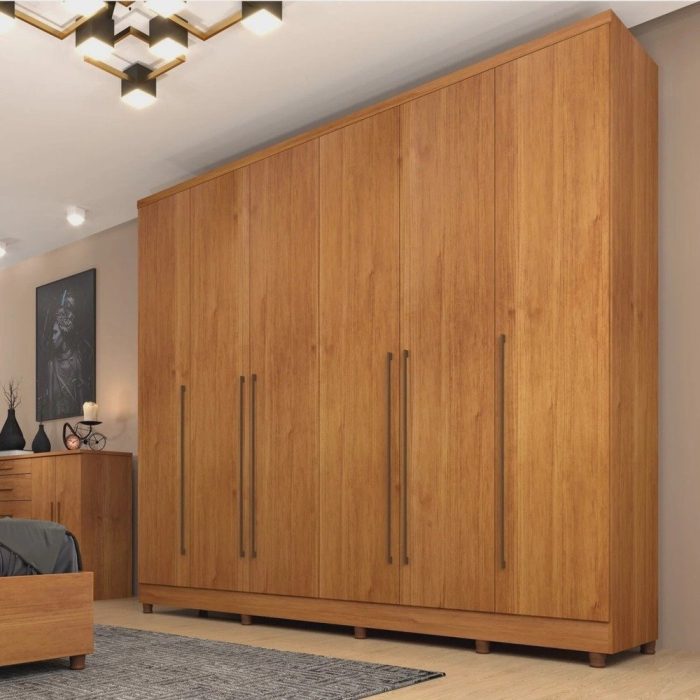 Guarda Roupa Casal 6 Portas 8 Gavetas com Pés Portugal 270cm Espresso Móveis - Imagem 1