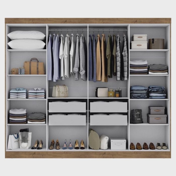 Guarda Roupa Casal 8 Portas 4 Gavetas Paris Espresso Móveis - Imagem 2