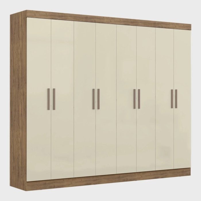 Guarda Roupa Casal 8 Portas 4 Gavetas Paris Espresso Móveis - Imagem 3