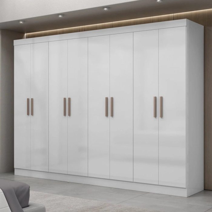 Guarda Roupa Casal 8 Portas 4 Gavetas Paris Espresso Móveis - Imagem 1