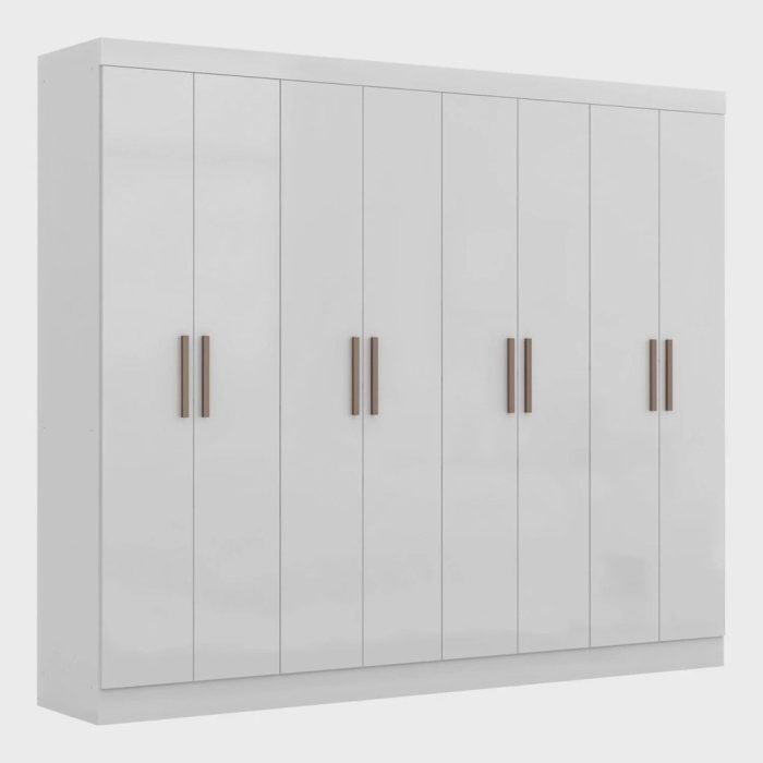 Guarda Roupa Casal 8 Portas 4 Gavetas Paris Espresso Móveis - Imagem 2