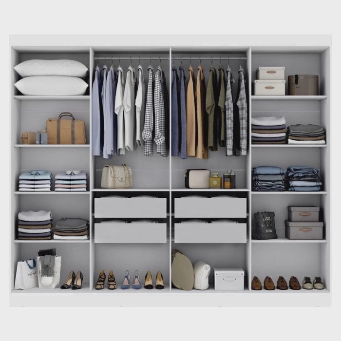Guarda Roupa Casal 8 Portas 4 Gavetas Paris Espresso Móveis - Imagem 3