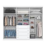 Guarda Roupa Casal Americano 6 Portas Branco hp – Henn - Imagem 2