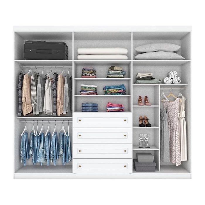 Guarda Roupa Casal Americano 6 Portas Branco hp – Henn - Imagem 2