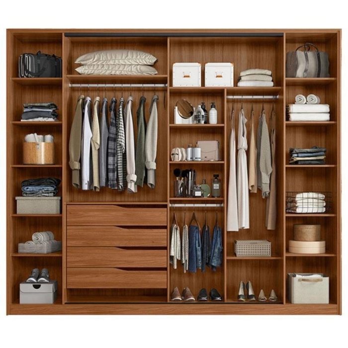 Guarda Roupa Casal Laredo Nogueira Touch Flex com Vidro Reflecta Demóbile – Demartêz - Imagem 4