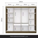 Guarda-Roupa Casal Mayra 8 Portas Boreal – Moveis Arapongas - Imagem 4
