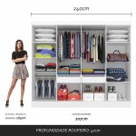 Guarda Roupa Casal Mayra 8 Portas Branco – Moveis Arapongas - Imagem 3