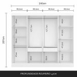 Guarda Roupa Casal Mayra 8 Portas Branco – Moveis Arapongas - Imagem 4