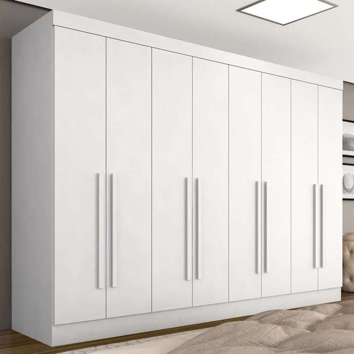 Guarda Roupa Casal Mayra 8 Portas Branco – Moveis Arapongas - Imagem 1